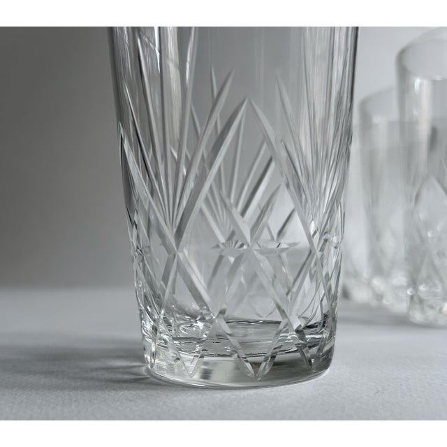 Glass Vintage Set of 12 Cristal d'Arques Durand Clear Cut Crystal Tumblers For Sale - Image 7 of 17