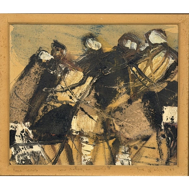 Gino Hollander, Malaga Stage, 1986, Acrylic on Cardboard, Framed For Sale - Image 3 of 10