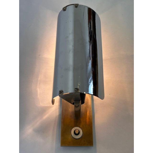 Vintage Bauhaus Adjustable Chrome Wall Lamp, 1930s For Sale - Image 4 of 10