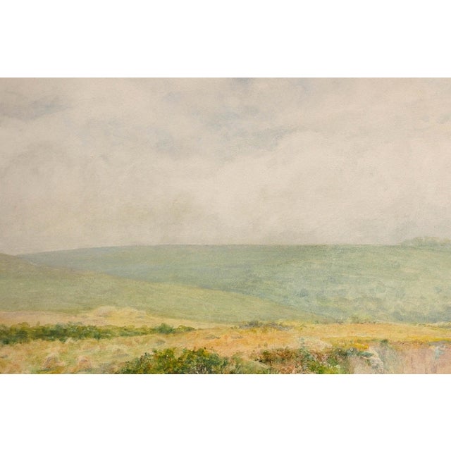 Charles Gregory, Summer's Day at Steyning Bowl, West Sussex, 1890s, Watercolor For Sale - Image 6 of 18