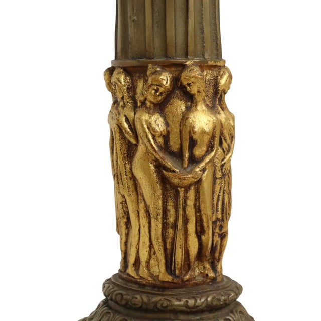 Plastic Baroque Style Gilt Resin Column, 20th Century For Sale - Image 7 of 17