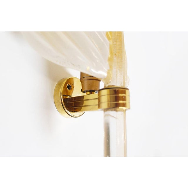 Gold Murano Glass Wall Lamps from Barovier & Toso, 1960s, Set of 2 For Sale - Image 8 of 11