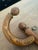 Wood Rustic Early American Wood and Brass Wall Coat Rack For Sale - Image 7 of 8