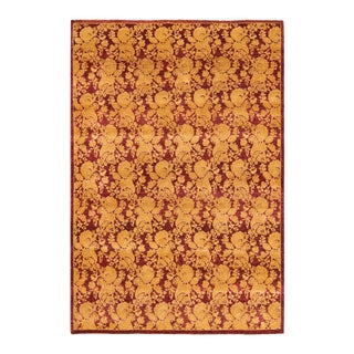 Mogul, One-of-a-Kind Hand-Knotted Area Rug - Red , 4' 8" x 6' 10" For Sale