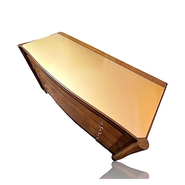 Art Deco Curved Chest of Drawers For Sale - Image 4 of 13