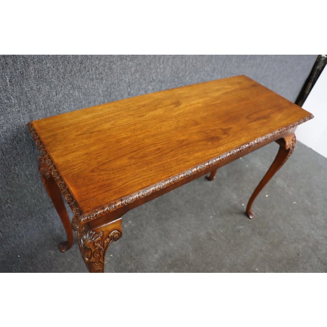 Wellington Hall Georgian Carved Mahogany Console Table For Sale - Image 9 of 11