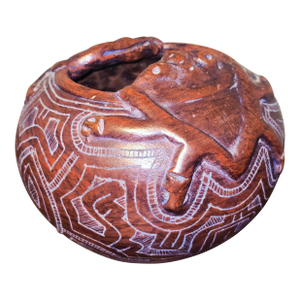 Reis Pará Brazilian Marajoara‑Style Carved Ceramic Pot