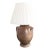 Vintage Stone Jar Table Lamp With New Shade For Sale