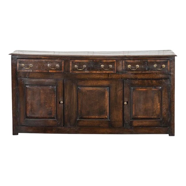 Georgian English Oak Dresser Base, 1800s For Sale