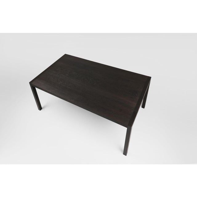 Large Vintage Dinner Table in Blackened Oak, Belgium, 1980s For Sale - Image 4 of 11