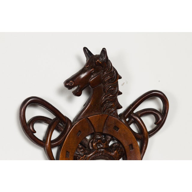Dutch Carved Wooden Barometer with Horse Motif by Gebroeders Caminada, Rotterdam For Sale - Image 12 of 12