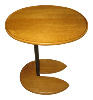 1990s Mid Century Modern Walnut Side Table