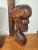 Vintage African Hand Carved Wood Couple Bust Bookends Tribal Folk Art 12" For Sale - Image 11 of 15