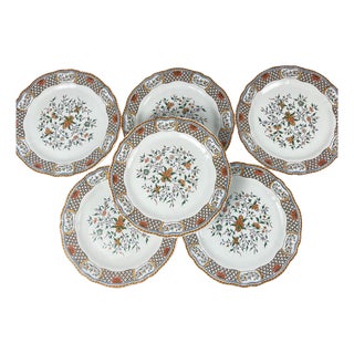 Vintage Dessert Plates with Rouen Sainfoin Pattern from Gien, 1990, Set of 6 For Sale