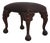 Chippendale English Style Paw Feet Mahogany Ottoman For Sale