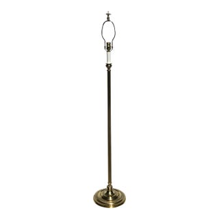 Stiffel Model #3633 Cast Brass Candlestick Floor Lamp For Sale