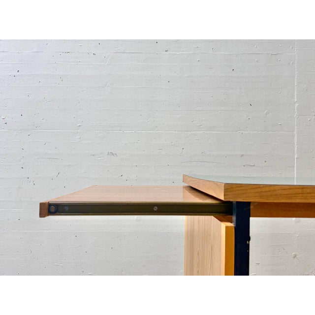 Aqua Mid-Century Desk with Linoleum Top from Merz Roller, 1960s For Sale - Image 8 of 16