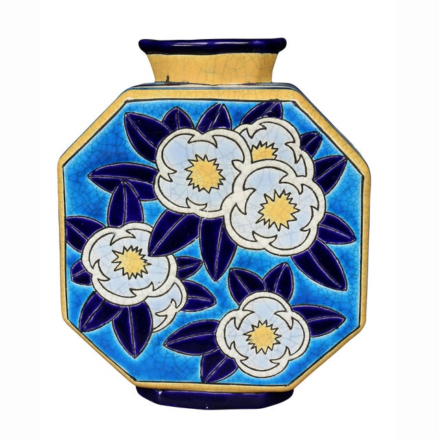 Ceramic Longwy Art Deco Pottery Vase For Sale - Image 7 of 9