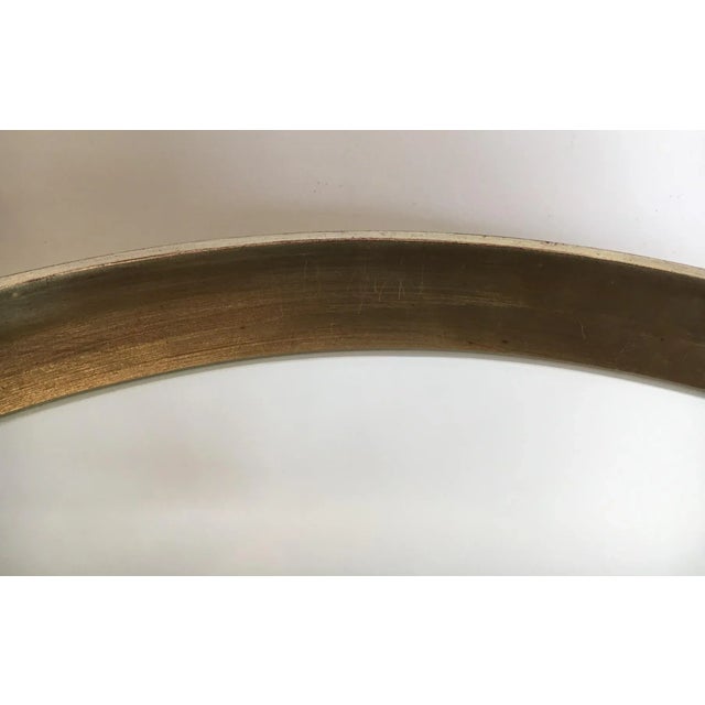 Silver Curved Wood Mirror, circa 1950 For Sale - Image 9 of 11