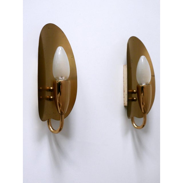 Mid-Century Modern Brass Sconces, Germany, 1950s, Set of 2 For Sale - Image 11 of 18