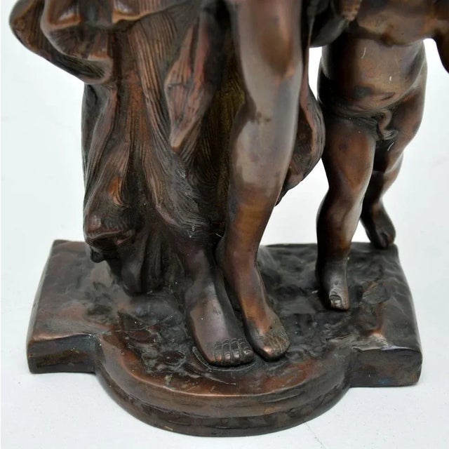 Bronze Sculpture of Woman and Child, 1950s For Sale - Image 10 of 13