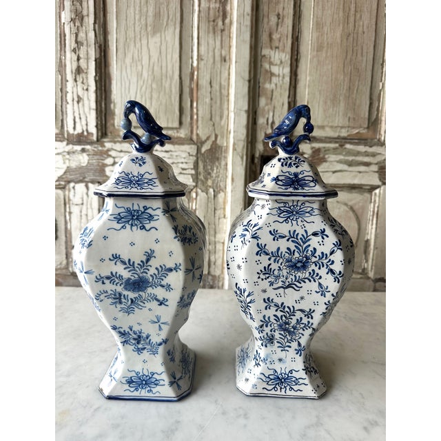 Ceramic Vintage Vases in Earthenware, 1940s, Set of 2 For Sale - Image 7 of 8