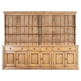 Large 19th Century English Country House Sycamore Top Dresser, 1870 For Sale