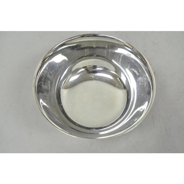 Mid 20th Century Vintage Mid Century Modern Paul Revere Oneida Silver Plate 8" Round Serving Bowl For Sale - Image 5 of 9