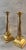 Pair of Large Vintage Brass Column Candlestick Holders For Sale - Image 4 of 8