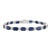 17.85 Ct Blue Sapphire Bracelet in 18 Karat White Gold With Prong Set Diamonds For Sale
