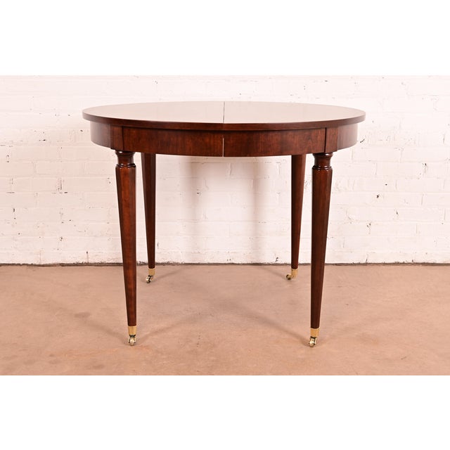 1960s Kindel Furniture French Regency Louis XVI Cherry Wood Dining Table or Breakfast Table, Newly Refinished For Sale - Image 5 of 11