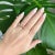 Vintage bangle ring from the 60s-70s in 18 carat yellow gold (750 thousandths). It is set with an alternating line of...