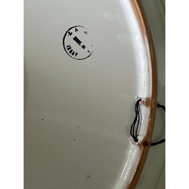 Italian Wall Art in the Style of DeSimone Hand Painted Plates Collection - Set of 5 For Sale - Image 11 of 12