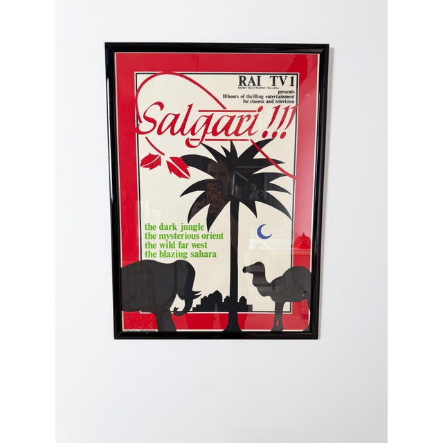 Vintage Rai Sandokan Promotional Poster by Gemma Fiorentini and Michela Papadia, 1970 For Sale - Image 3 of 13