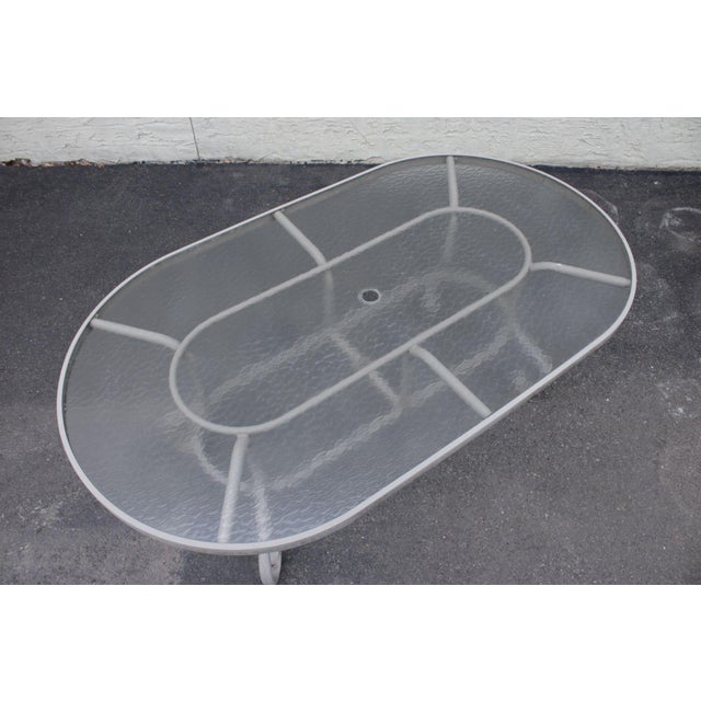 Late 20th Century Woodard Ramsgate Oval Patio Dining Table And Six Chairs Set For Sale - Image 5 of 18