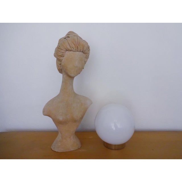 Textile 1940s Abstract Velvet Mannequin Bust For Sale - Image 7 of 10