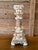 Vintage Handcrafted Coastal Seashell Encrusted Wood Pedestal Candleholder For Sale - Image 10 of 12