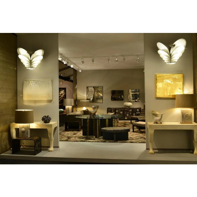 Late 20th Century Attributed to John Dickinson 42' Wall Mounted Console Table For Sale - Image 10 of 11