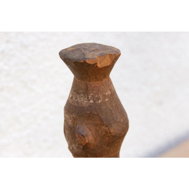 Wood The Silent Observer, Antique African Tribal Sculpture For Sale - Image 7 of 9