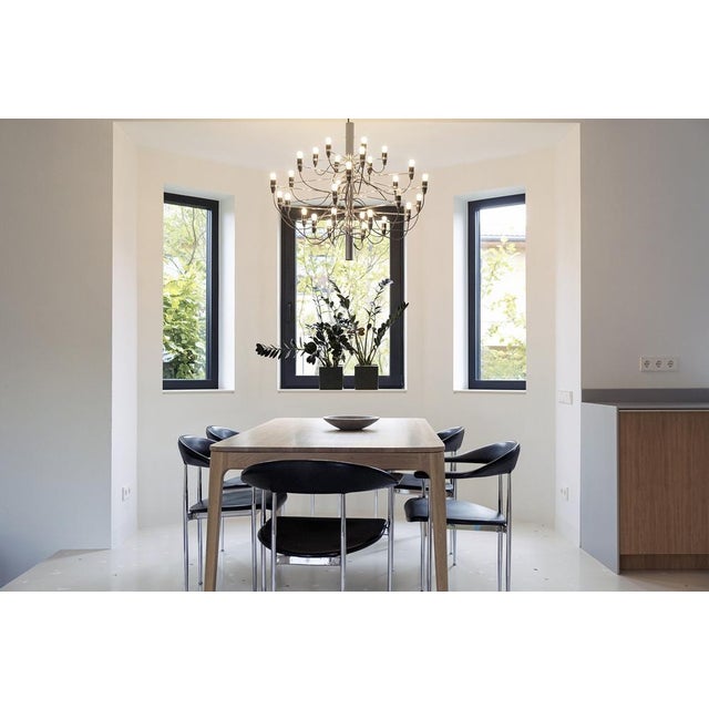 Set of Vintage Black Chrome P40 Armchairs by Giancarlo Vegni for Fasem, 1980s For Sale - Image 6 of 7