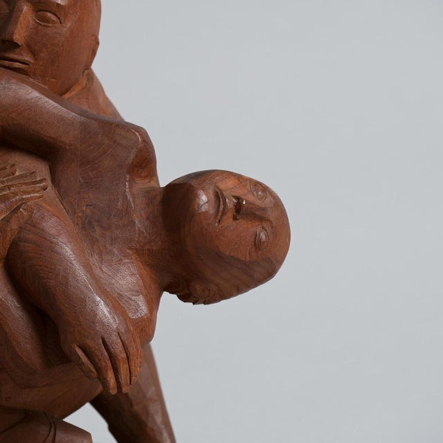 Jan Keustermans, Figurative Statue, 1970s, Teak For Sale - Image 17 of 18