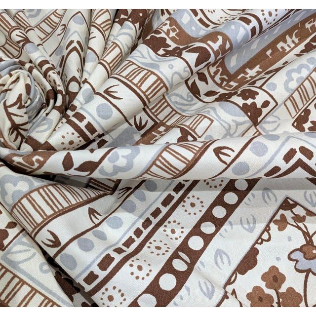 Textile Vintage 1970's Schumacher X Vera Neumann "Bandana" Cotton Fabric- 3.75 Yds For Sale - Image 7 of 8