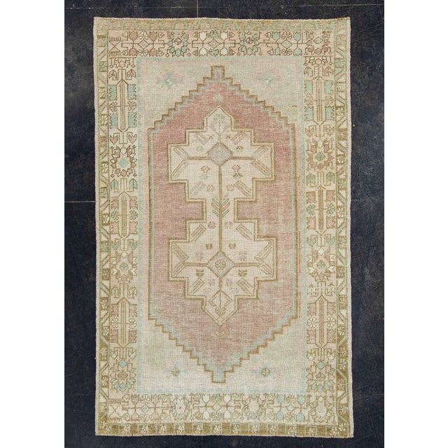 Pink Turkish Vintage Anatolian Rug 4' x 6'5" #17115 For Sale - Image 8 of 8