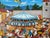 Blue Detailed Latino Folk Art Comalapa School Movement - Painting of the Fiesta De Comalapa, Signed For Sale - Image 8 of 11