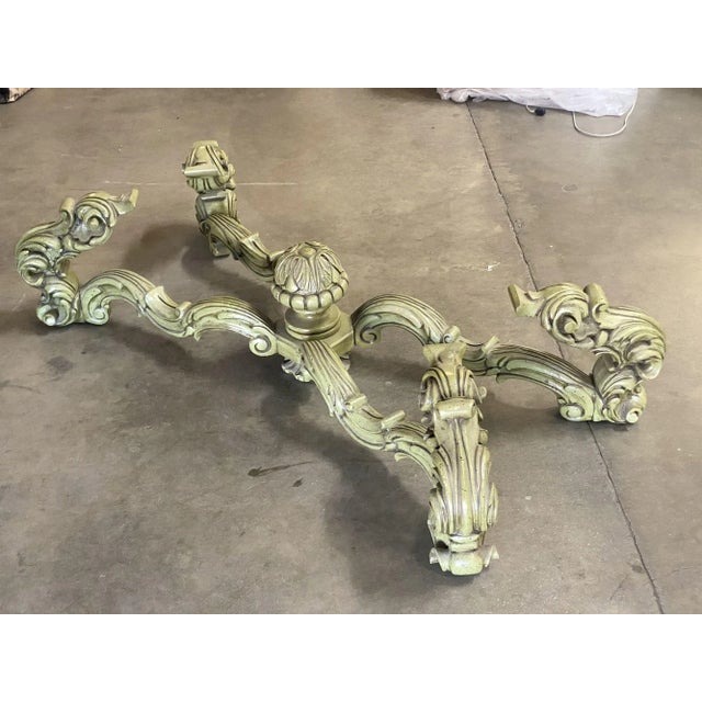 1960s Hollywood Regency Damask Oversized Coffee Table by Thomasville For Sale - Image 5 of 8