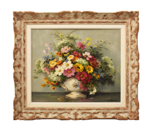 Maurice Alfred Decamps, Still Life with Spring Flowers, 20th Century, Oil on Canvas