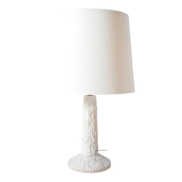 Brutalist Alabaster Table Lamp, 1960s For Sale