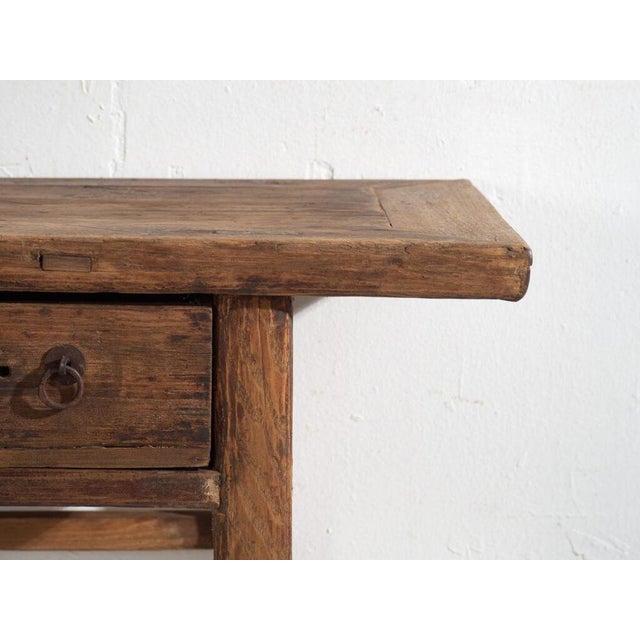 Antique Elm Console Table For Sale - Image 10 of 12