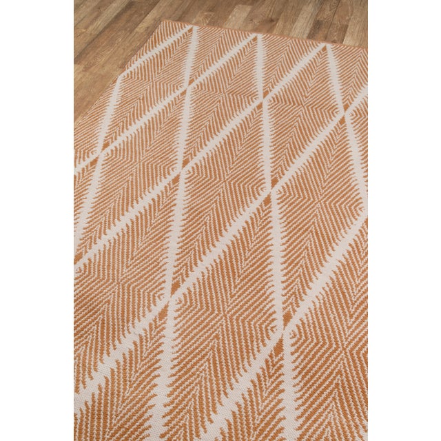 Erin Gates Erin Gates by Momeni River Beacon Orange Indoor/Outdoor Hand Woven Area Rug - 7′6″ × 9′6″ For Sale - Image 4 of 7