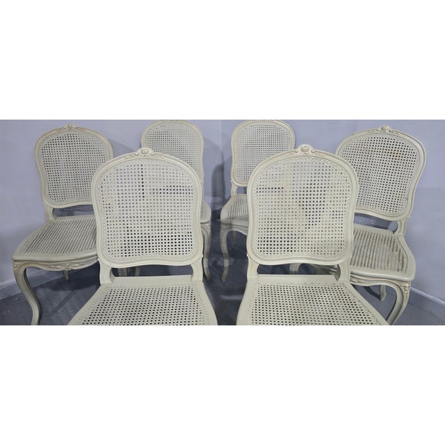 1910s French Bergere Dining Chairs, 1910s, Set of 6 For Sale - Image 5 of 14
